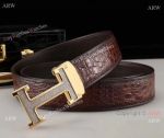 Replica HERMES Mens Belt for sale - Frosted Gold Buckle Newest Style